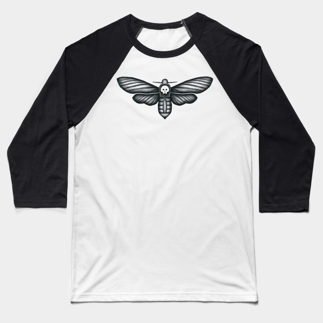 Death Head Moth (The Silence of the Lambs) Baseball T-Shirt by EstrangedShop